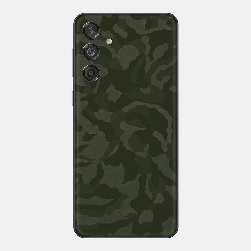 Green Camo Glass Back