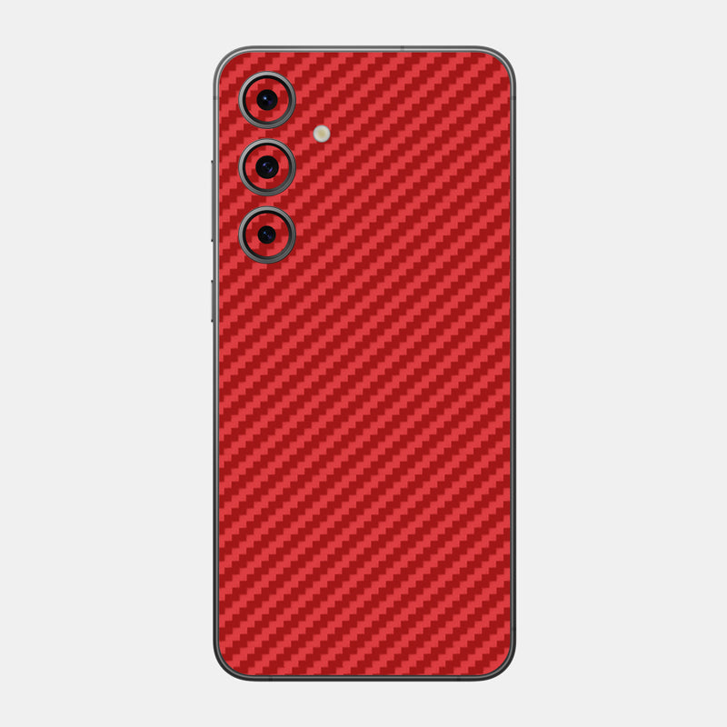 Carbon Fibre Red Glass Back