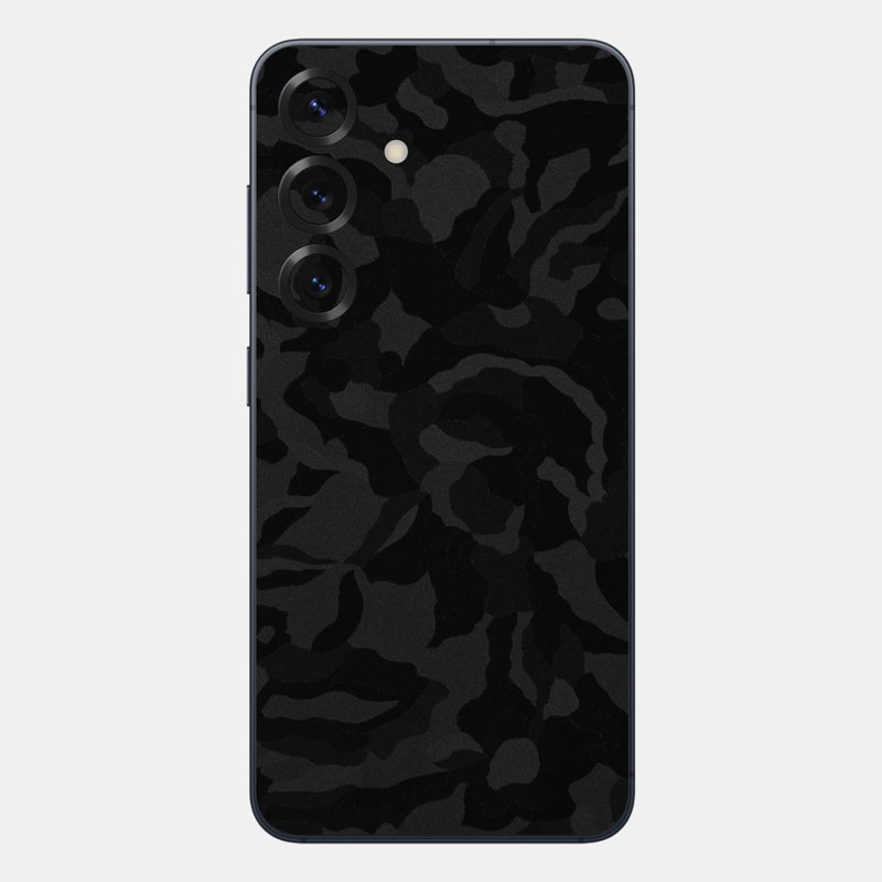 Black Camo Glass Back