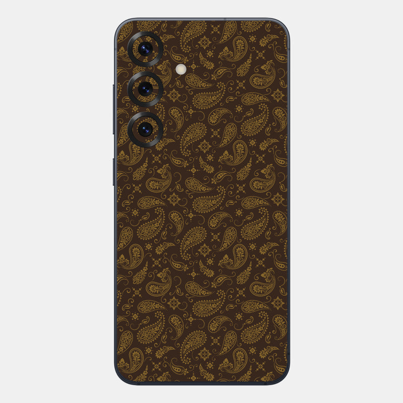 Brown Paisley Glass Back