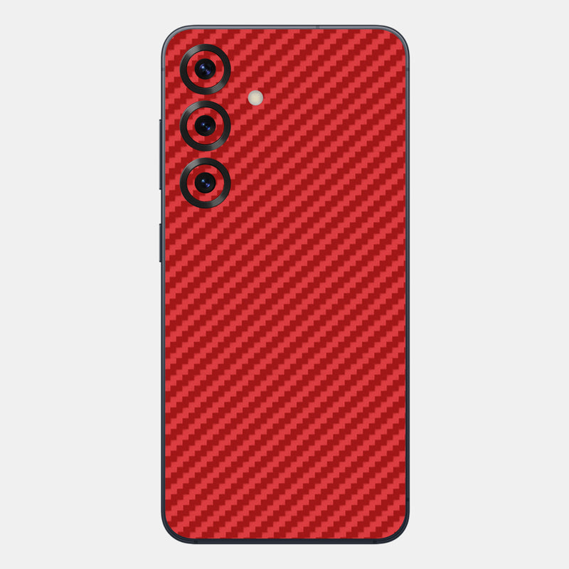 Carbon Fibre Red Glass Back