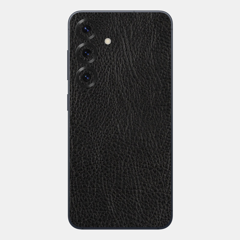 Black Leather Glass Back