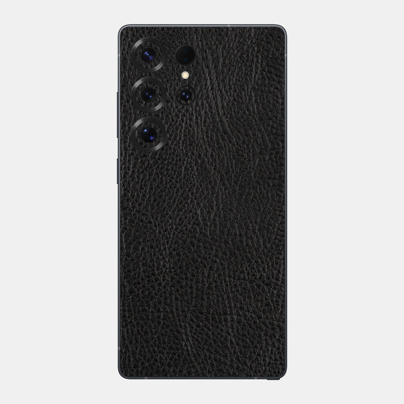 Black Leather Glass Back