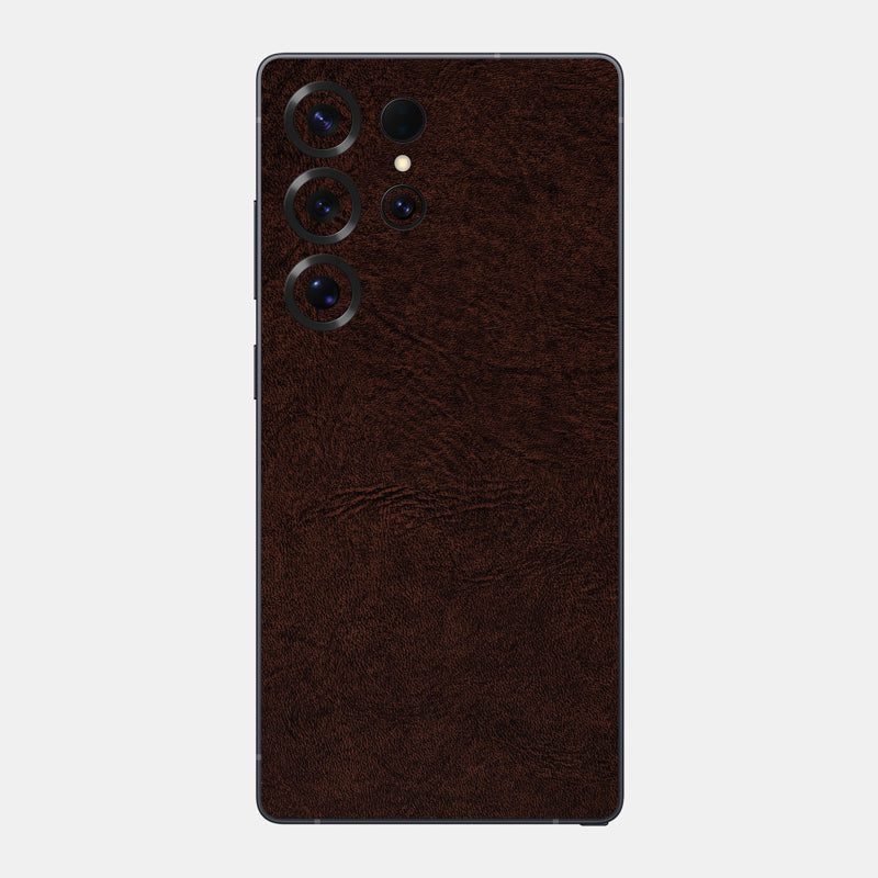 Brown Leather Glass Back