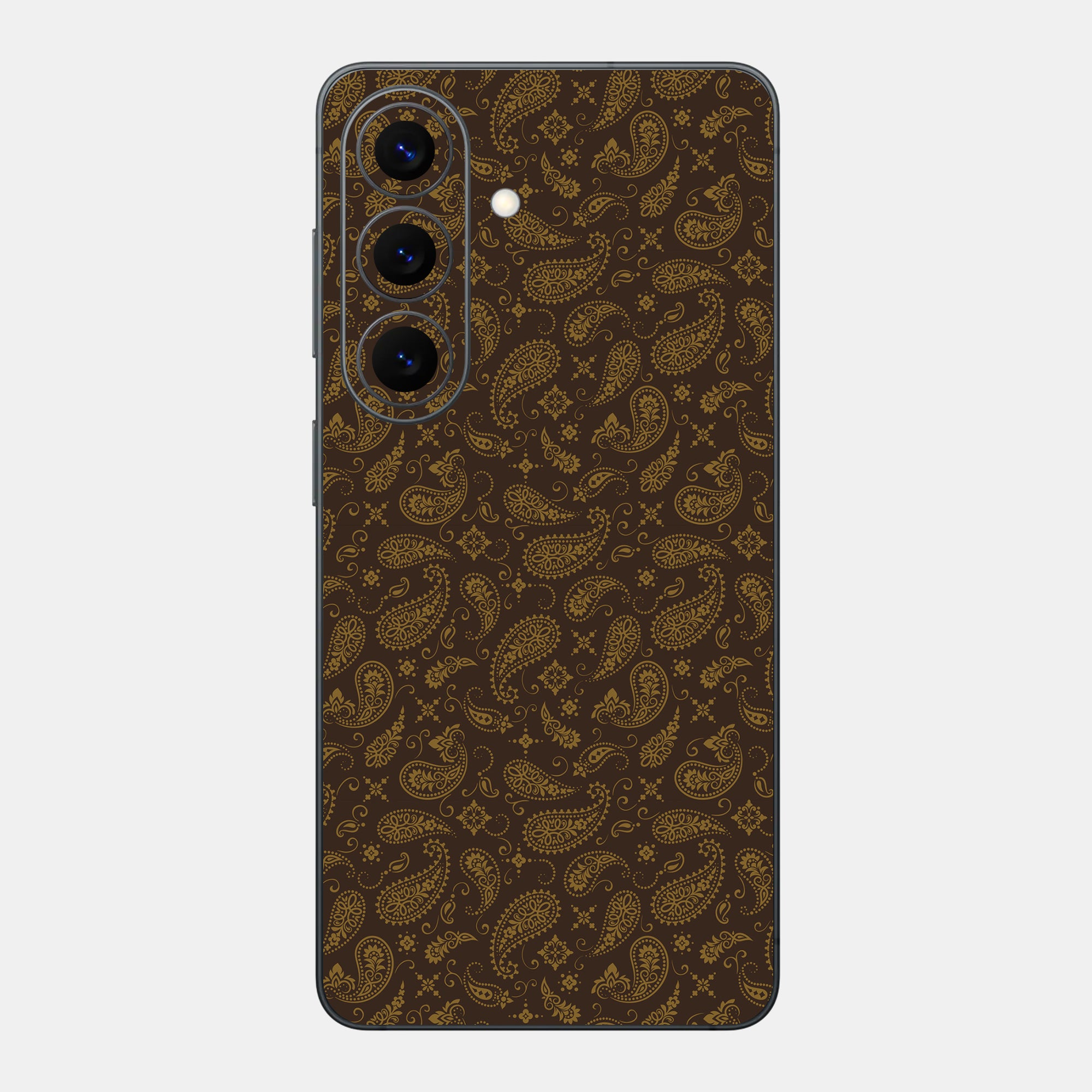 Brown Paisley Glass Back