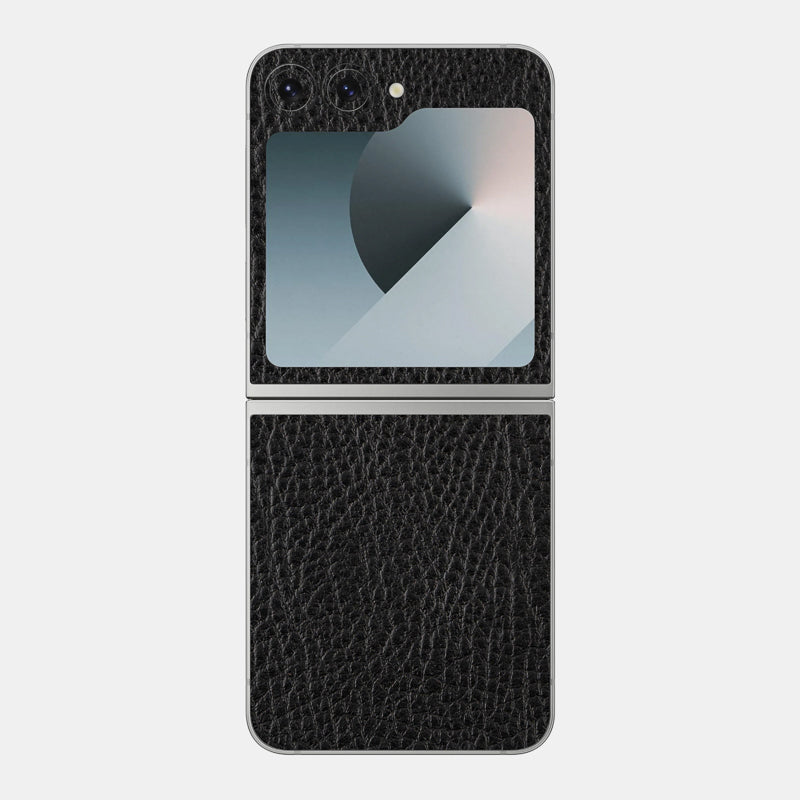 Black Leather Glass Back