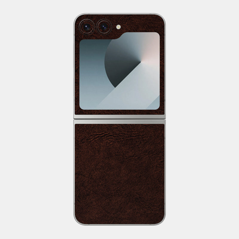 Brown Leather Glass Back