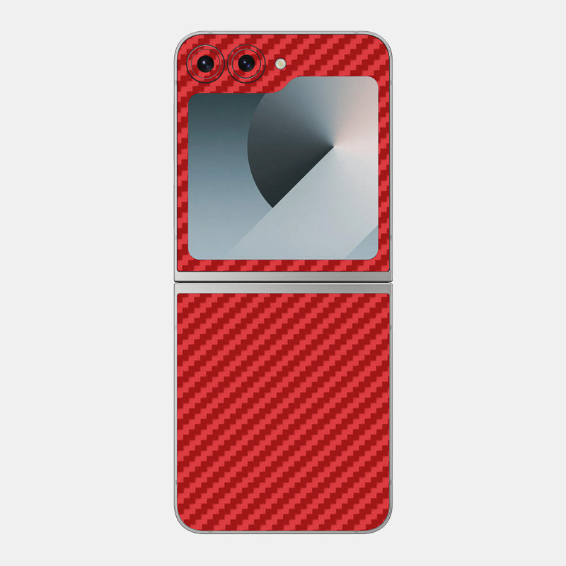 Carbon Fibre Red Glass Back