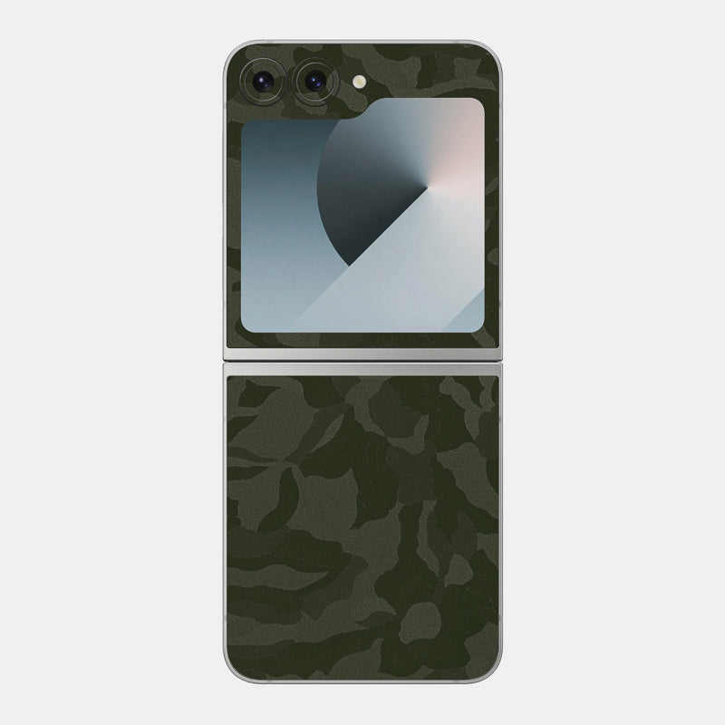 Green Camo Glass Back