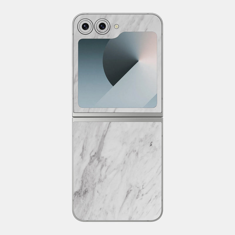 White Marble Glass Back