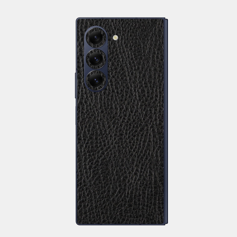 Black Leather Glass Back