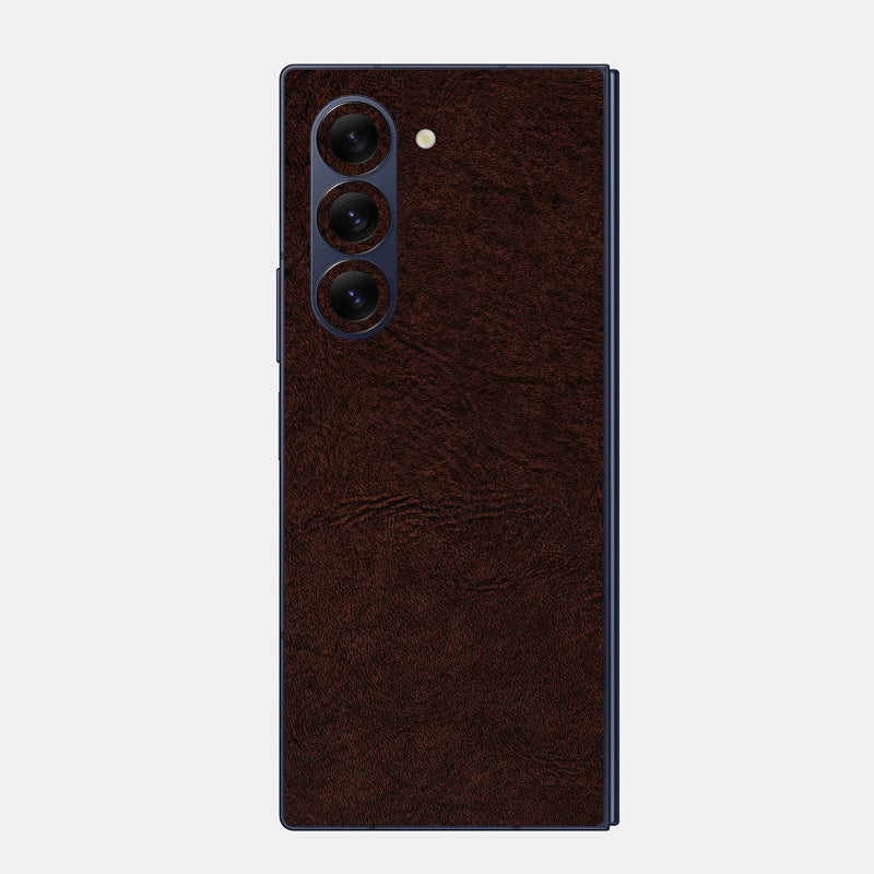 Brown Leather Glass Back