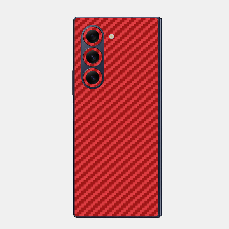 Carbon Fibre Red Glass Back