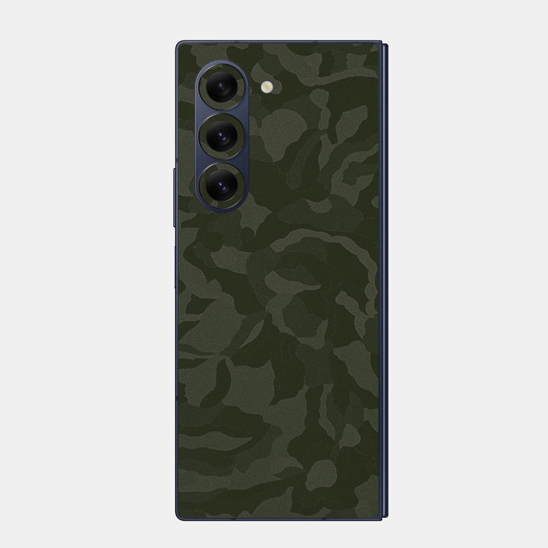 Green Camo Glass Back