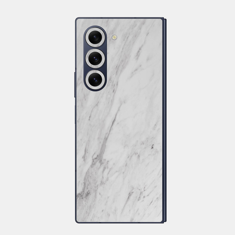 White Marble Glass Back