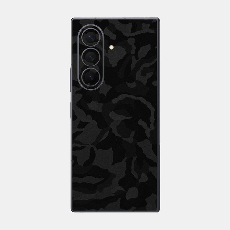 Black Camo Glass Back
