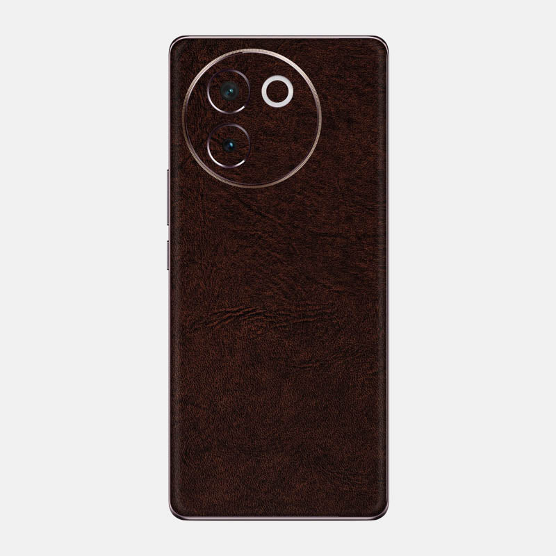 Brown Leather Glass Back