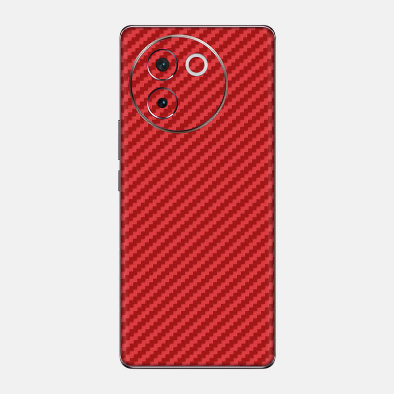 Carbon Fibre Red Glass Back