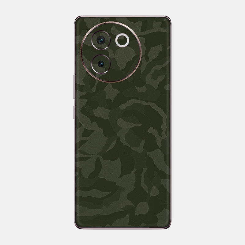 Green Camo Glass Back