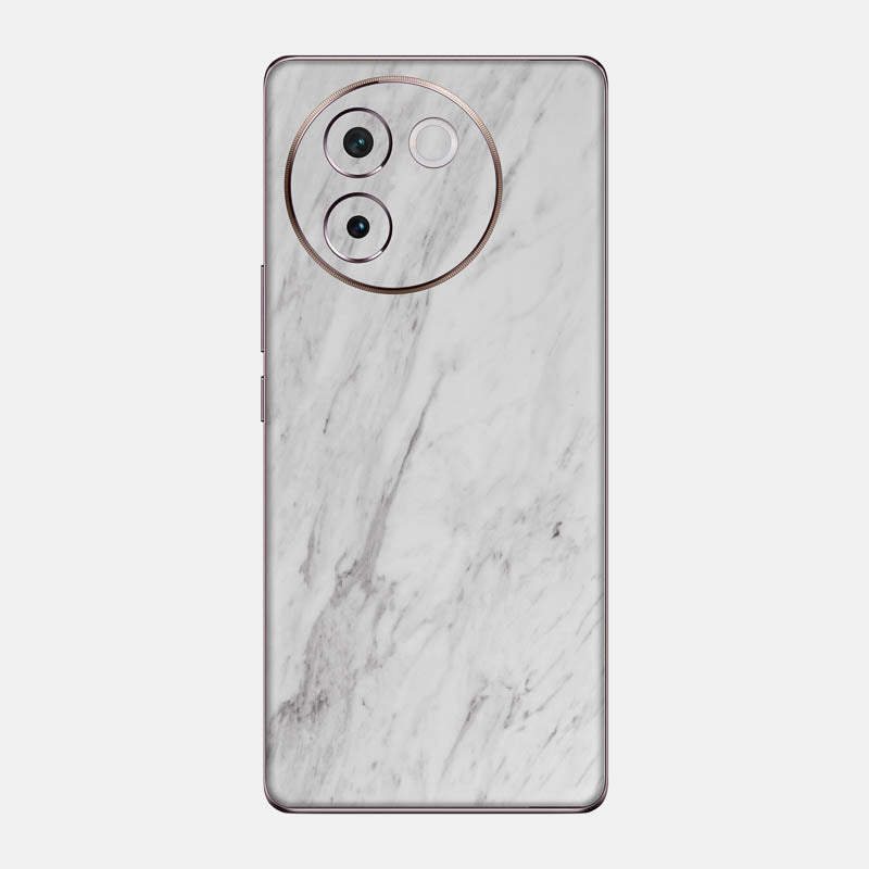 White Marble Glass Back