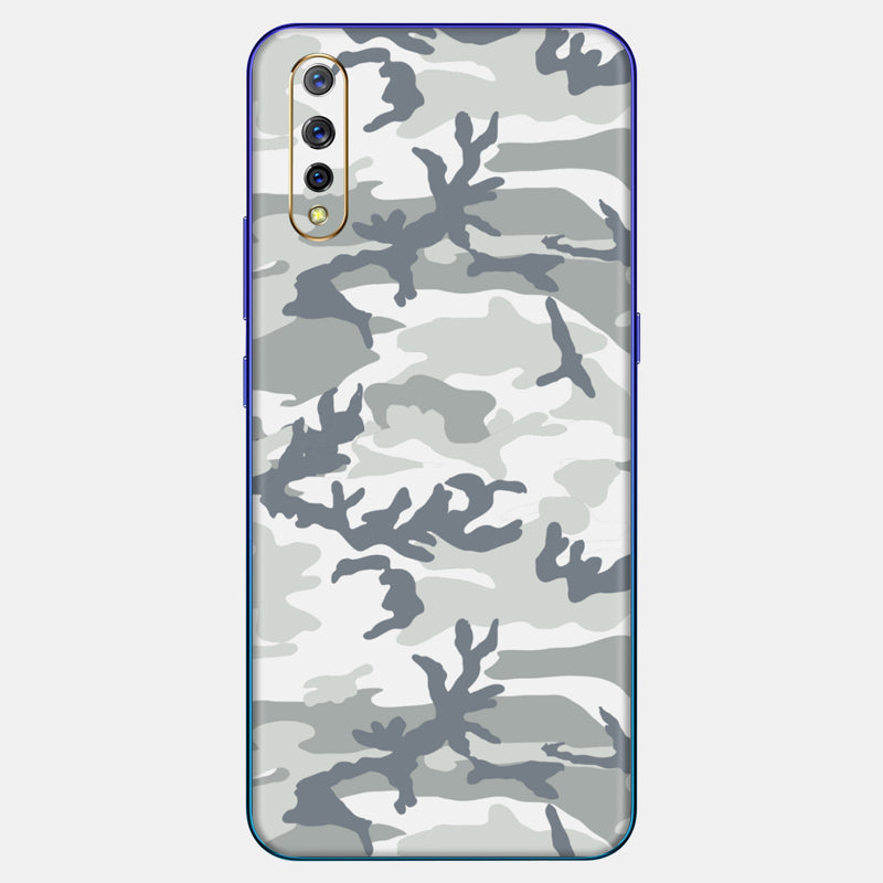 Snow Camo Glass Back