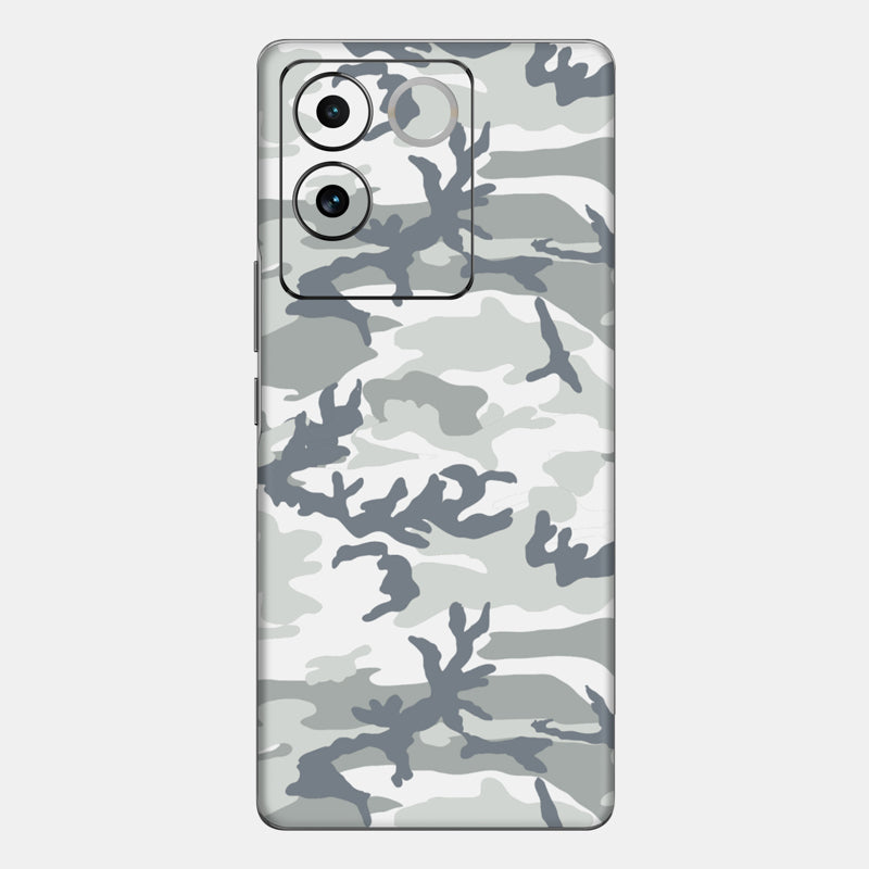 Snow Camo Glass Back