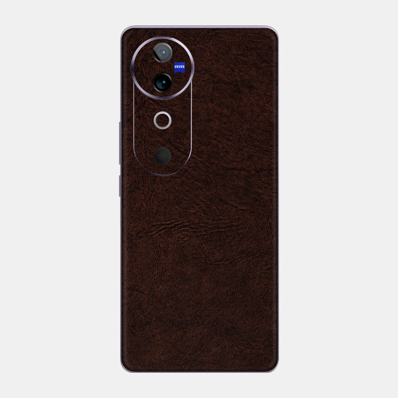 Brown Leather Glass Back