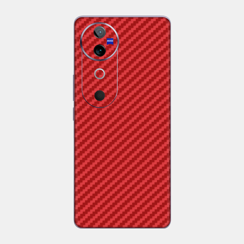 Carbon Fibre Red Glass Back