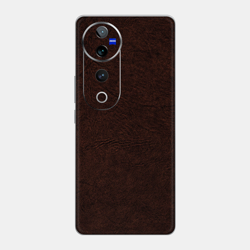 Brown Leather Glass Back