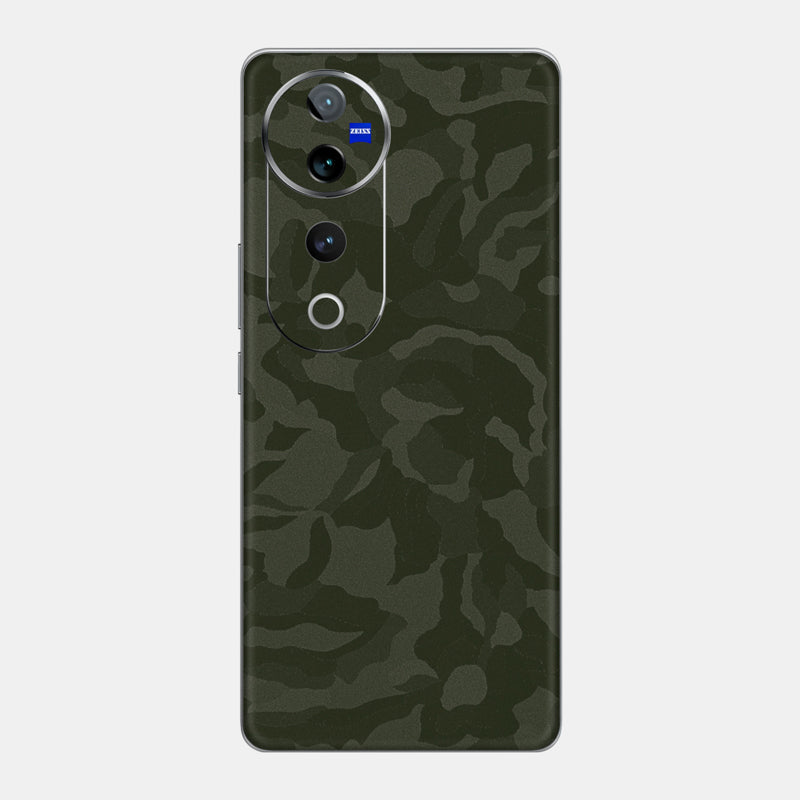 Green Camo Glass Back