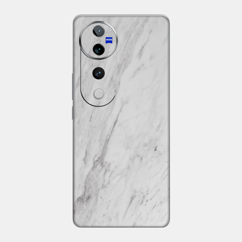 White Marble Glass Back