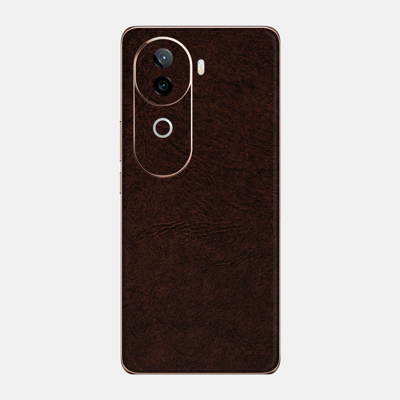 Brown Leather Glass Back