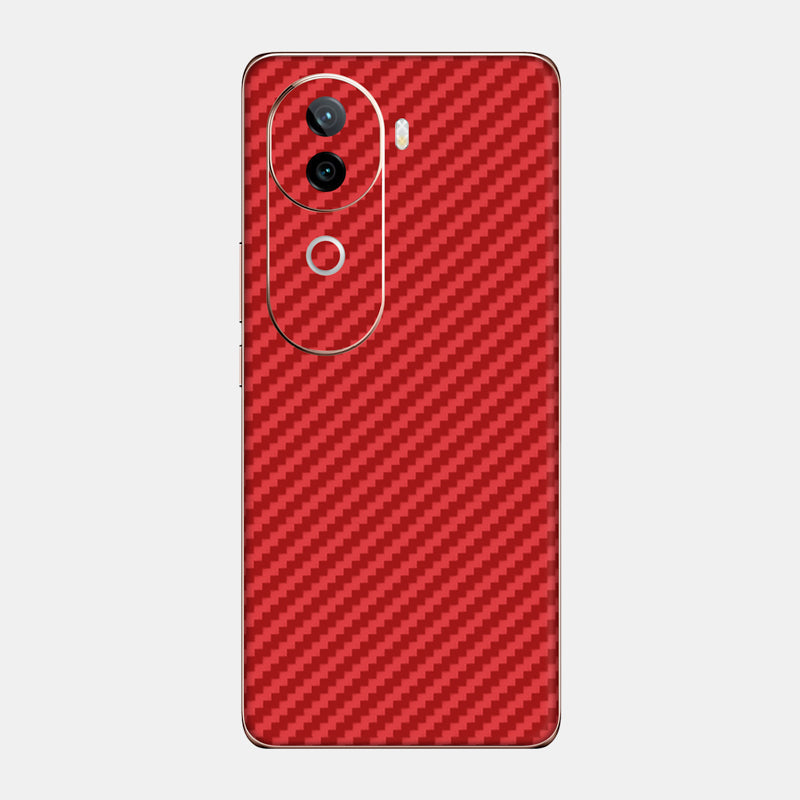 Carbon Fibre Red Glass Back