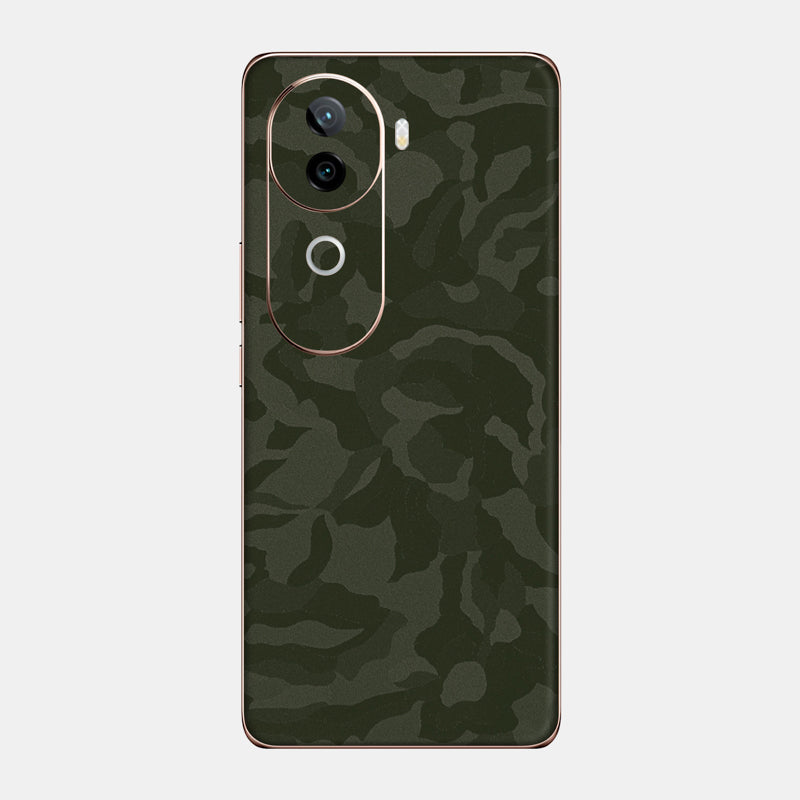 Green Camo Glass Back