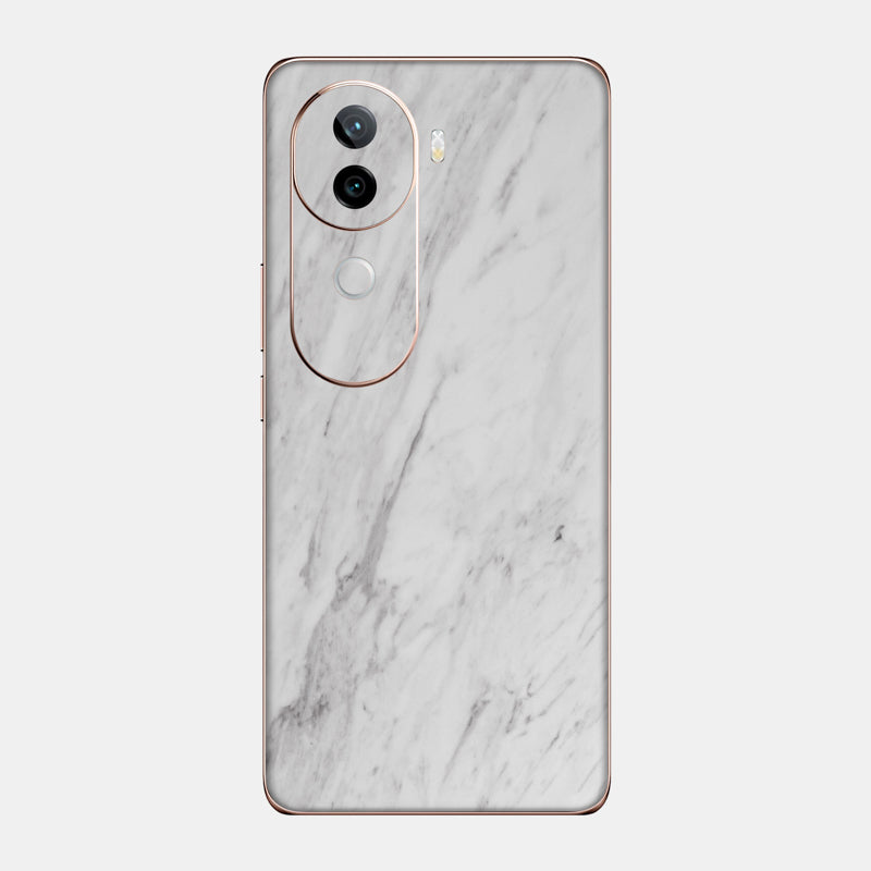 White Marble Glass Back