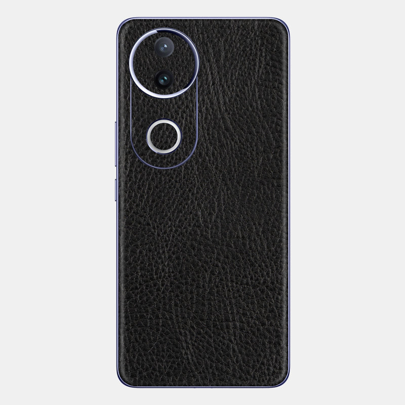 Black Leather Glass Back