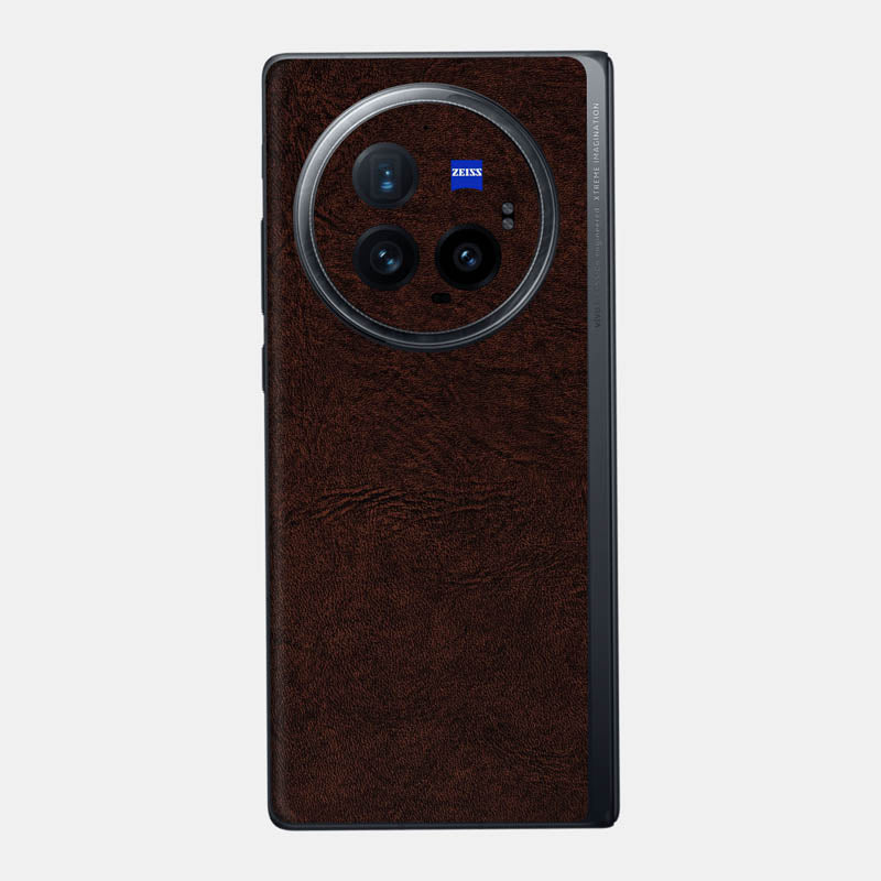 Brown Leather Glass Back