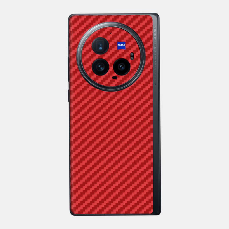 Carbon Fibre Red Glass Back