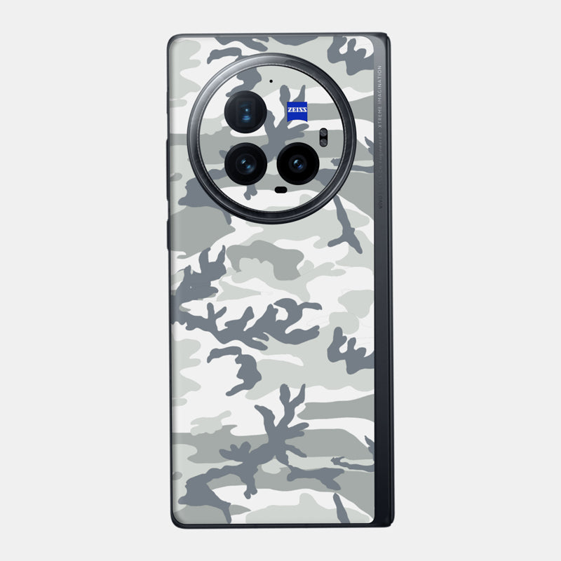 Snow Camo Glass Back