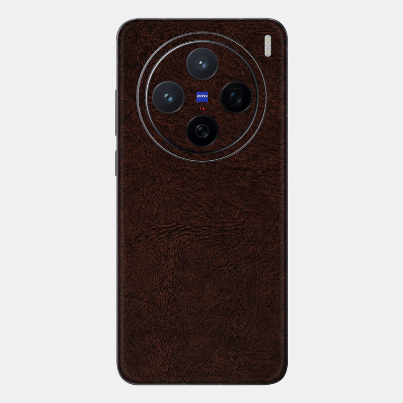 Brown Leather Glass Back