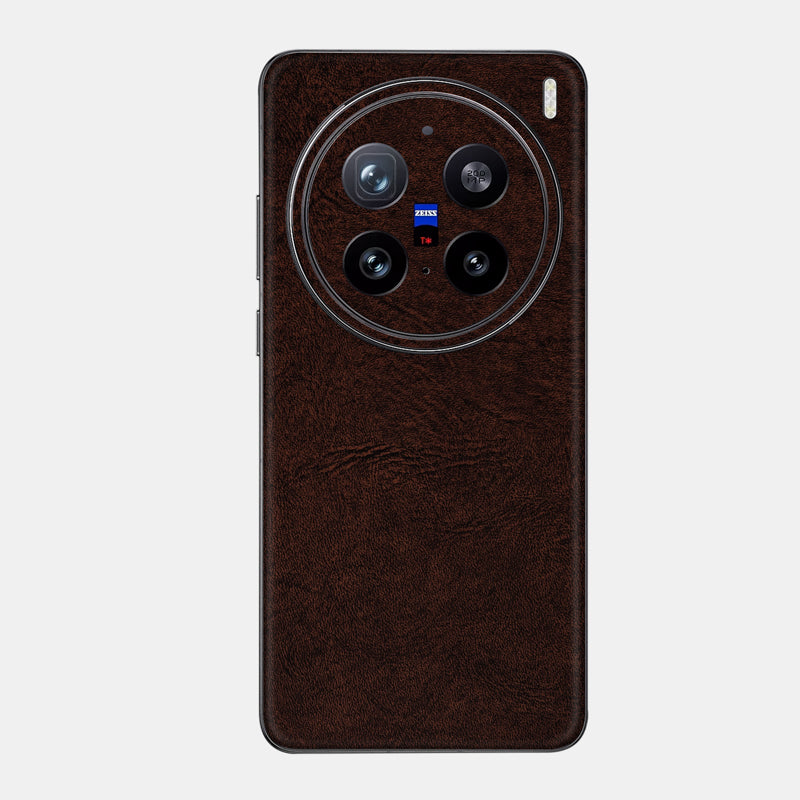 Brown Leather Glass Back