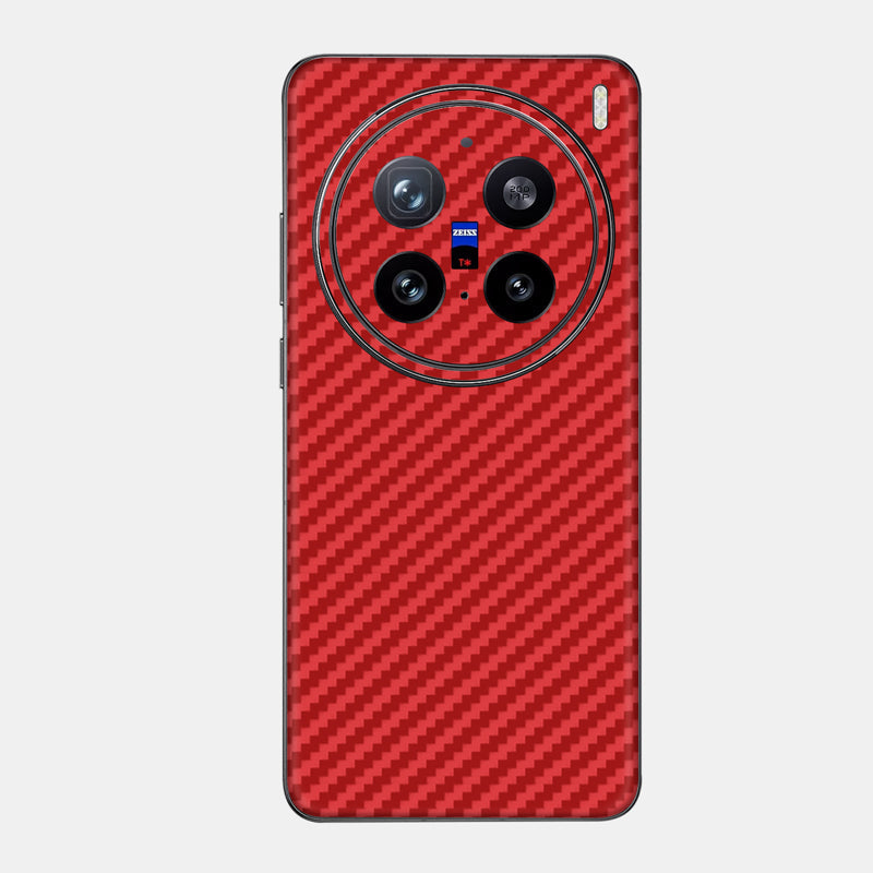 Carbon Fibre Red Glass Back