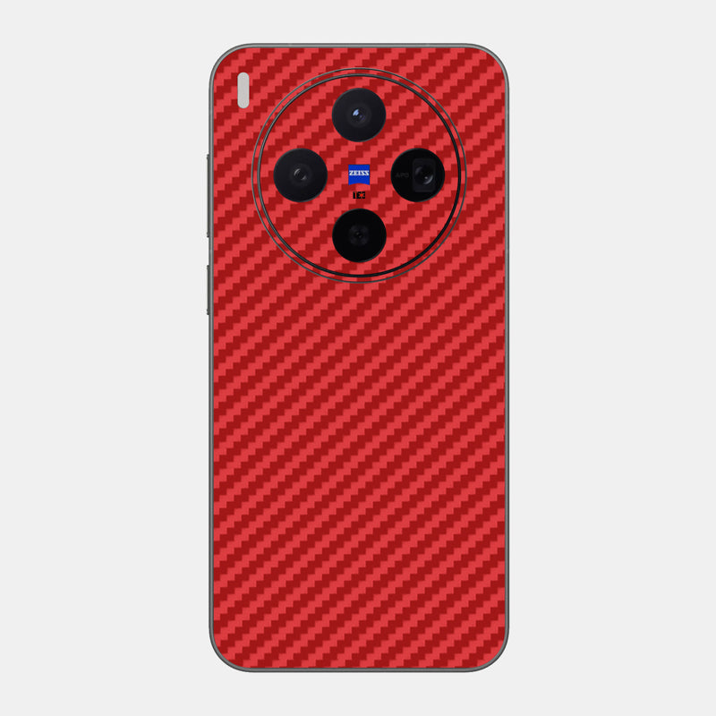 Carbon Fibre Red Glass Back