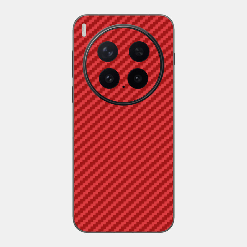 Carbon Fibre Red Glass Back