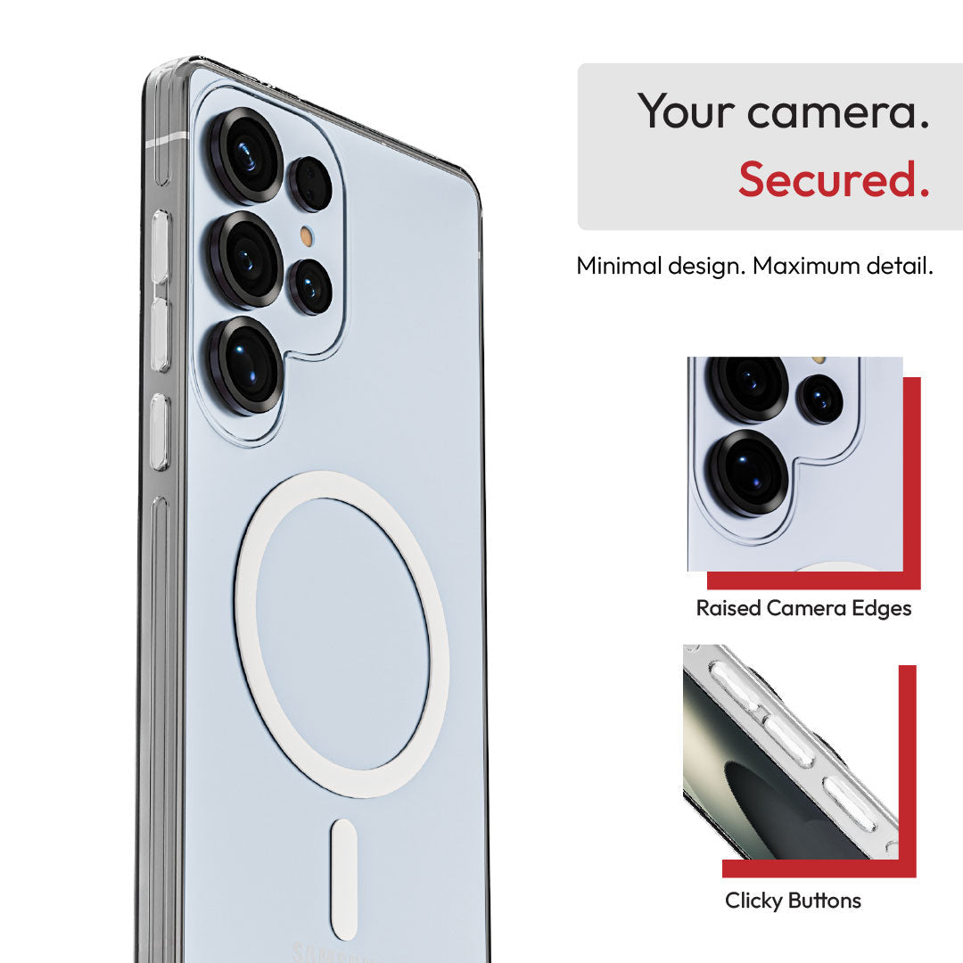 Samsung Galaxy S26 Ultra Transparent Clear Armour Anti-Yellow MagSafe Case