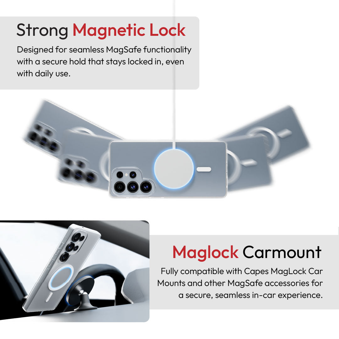 Samsung Galaxy S26 Ultra Transparent Clear Armour Anti-Yellow MagSafe Case