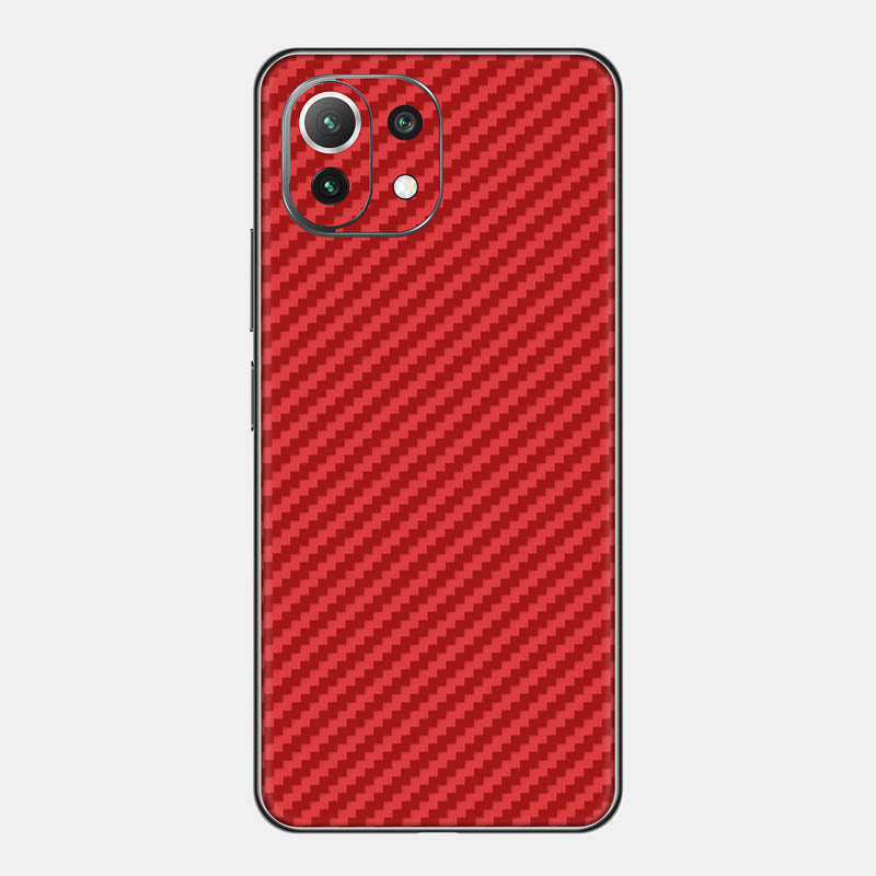 Carbon Fibre Red Glass Back