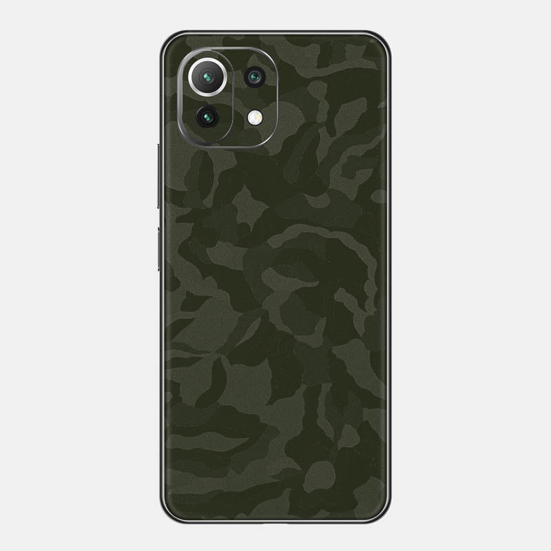 Green Camo Glass Back