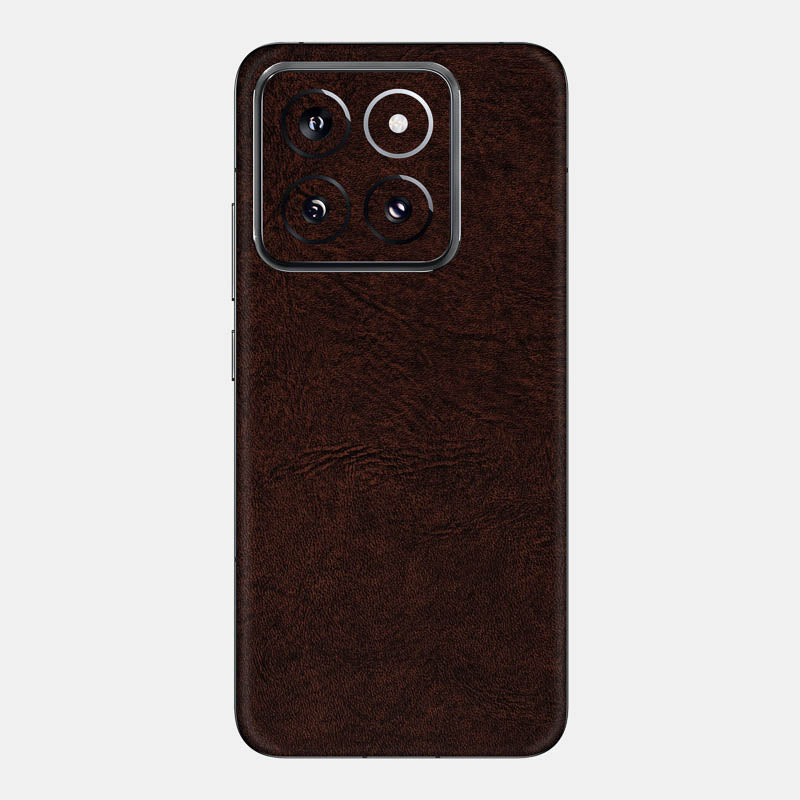 Brown Leather Glass Back