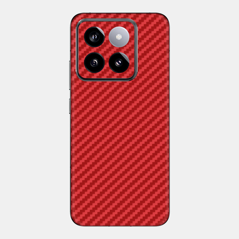 Carbon Fibre Red Glass Back